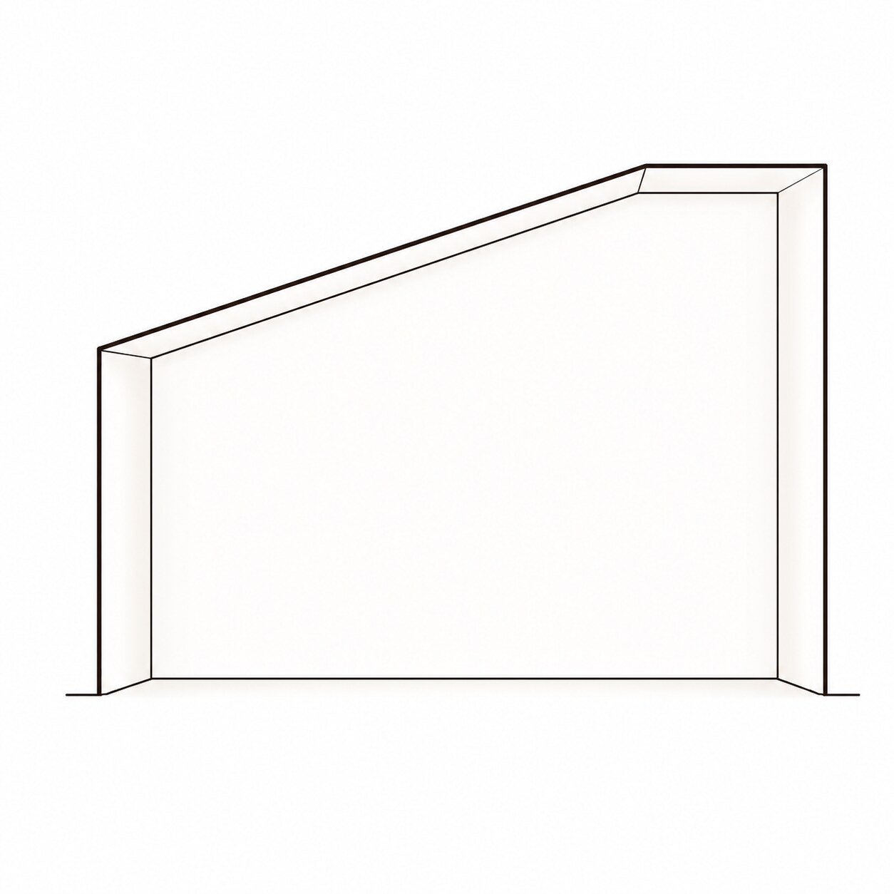 Soffitto inclinato + dritto